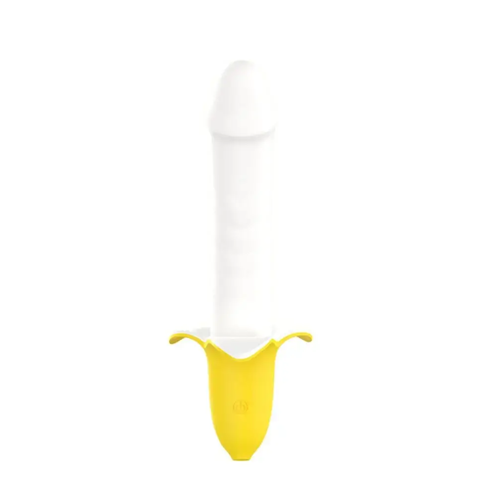 banana sex toy The Mellow Yellow Silicone Banana Shaped Discreet Fun Rocking Vibrator main image 1