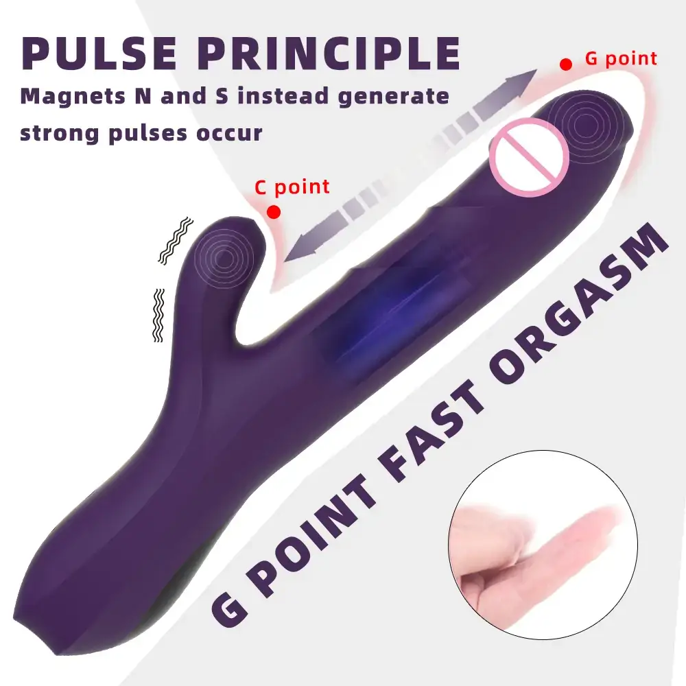 Pulse Vibrator | Magnetic Pulse & Ribbed G-Spot Rabbit Massager