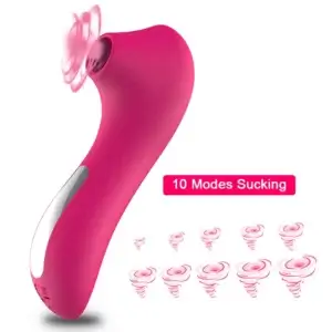 clit and nipple sucker has 10 different vibrations