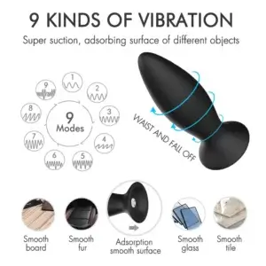 vibrating butt plug with remote with 9 vibrations