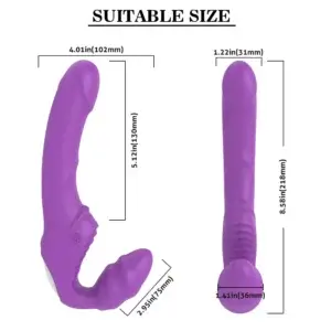 lesbian strapless dildo size