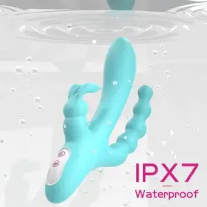 waterproof trifecta triple stimulating rabbit vibrator