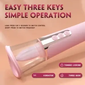 oral sex vibrator with 3 buttons