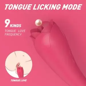 rose bud vibrator with licking tongue