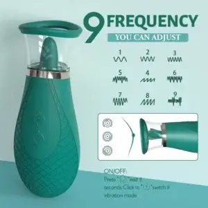 sex toy with a tongue with 9 vibration modes