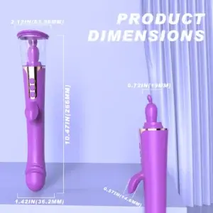 size of the purple vibrating dildo