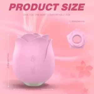size of the rose clitoris sucking toy