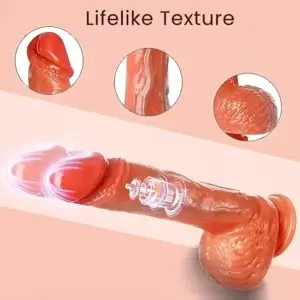 realistic thrusting dildo with lifelike texture