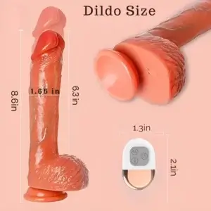 size of the suction cup vibrator dildo