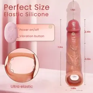 size of the vibrating penis sleeve