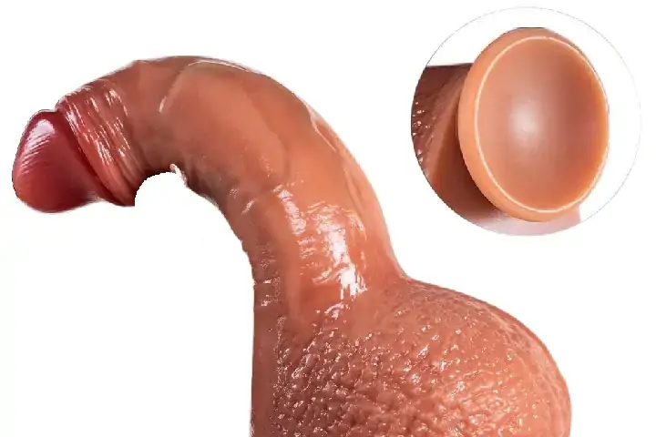 Dildo with suction for shower