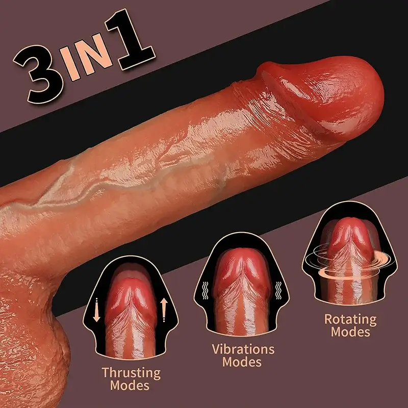 6 inch thrusting dildo Length-adjustable Pink Glans 6 Thrusting 10 Vibrating Heating LifeLike Dildo  8.66 Inch main image 0